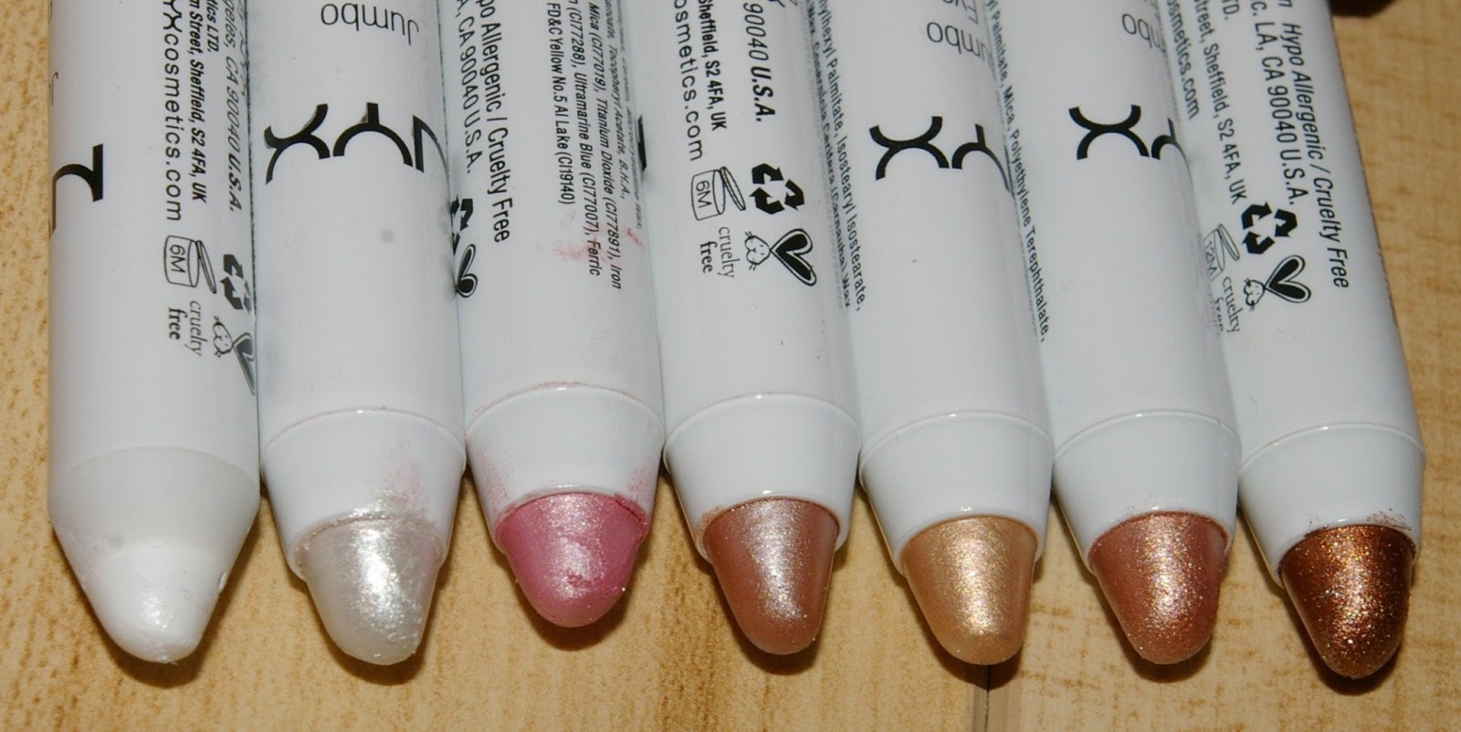 The Polish Jinx NYX Jumbo Eye Pencils In Sparkle Leopard, Sparkle Nude