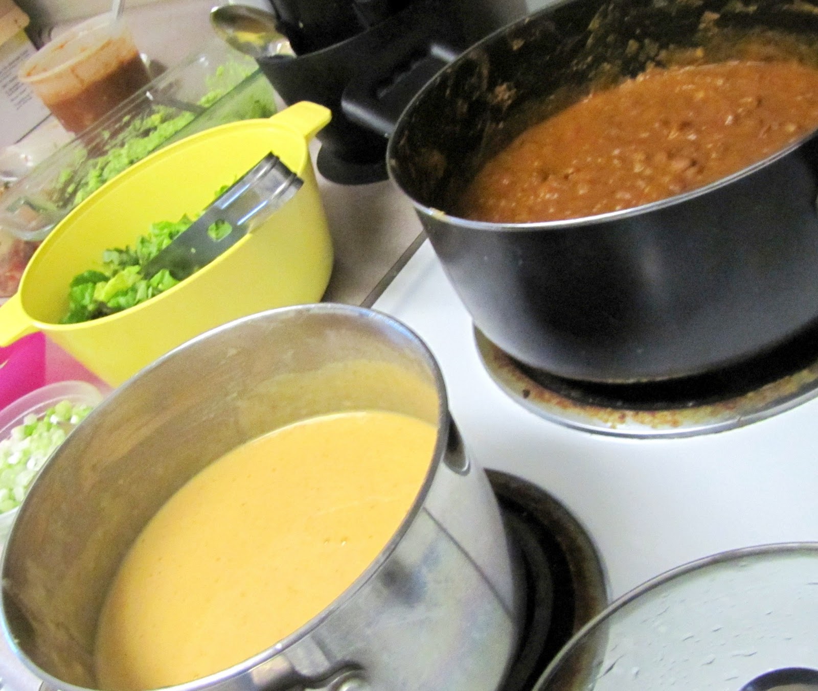 Pinto beans and nachos