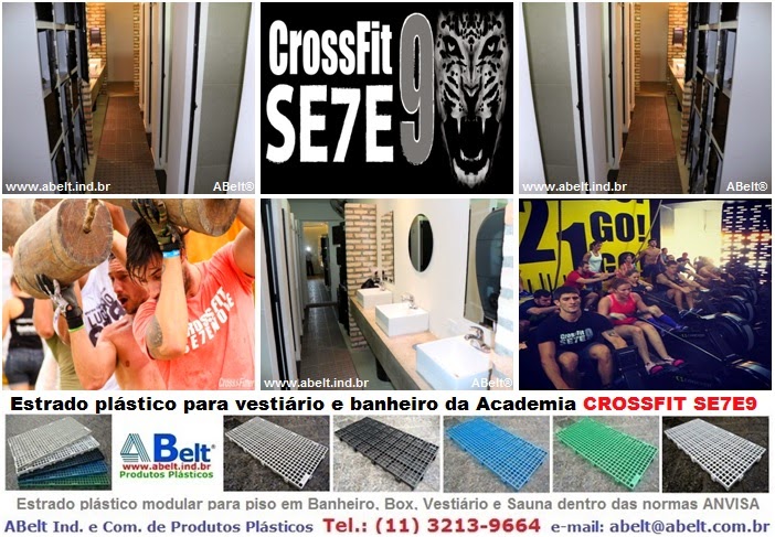 CrossFit 79 Pinheiros - São Paulo - Piso plástico para banheiro, vestiário, chuveiro e box em acade