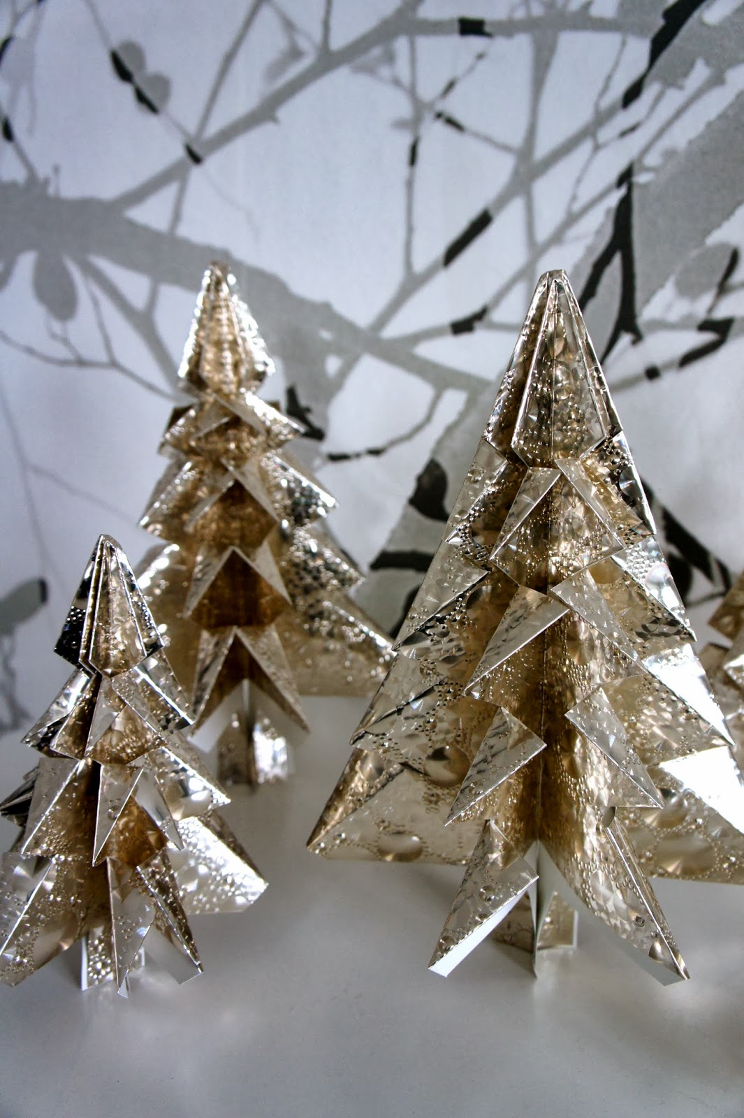 Ideas from the forest Stunning folded Christmas trees XL