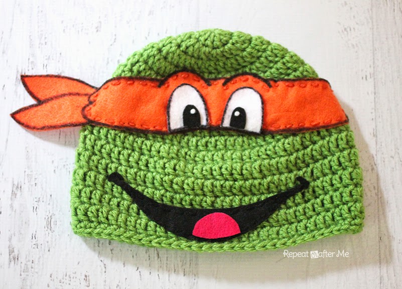 Repeat Crafter Me: Crochet Ninja Turtle Hat Pattern