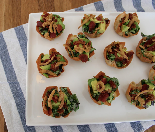 Just A Darling Life Mini Caesar Salad Cup Appetizer With Bacon