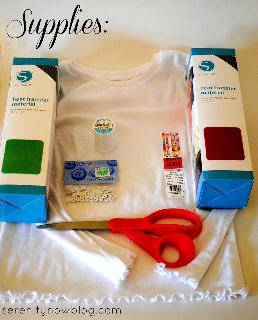Supplies for Embellished Tee (Silhouette Heat Transfer), from Serenity Now 