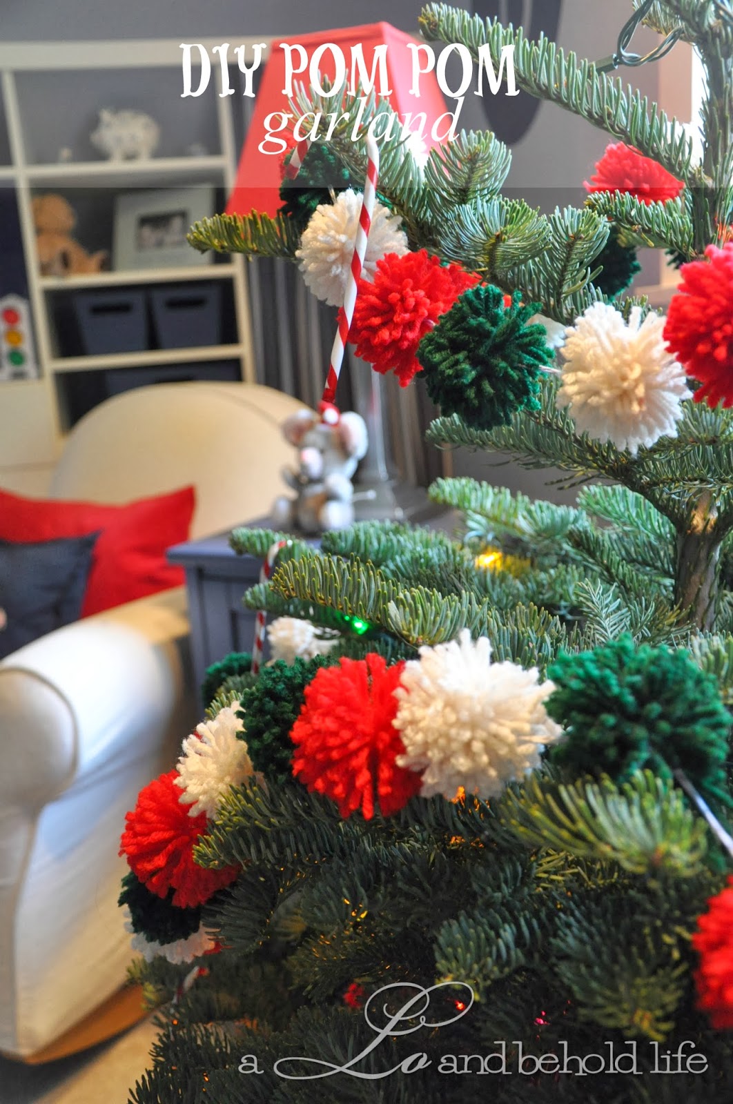 DIY Pom Pom Garland A Lo and Behold Life