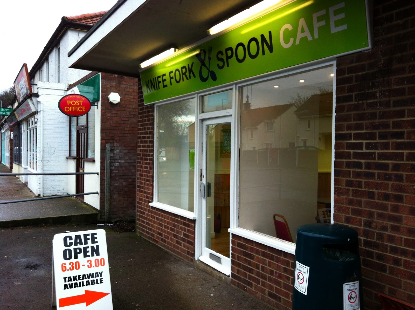 The Fry up Inspector Knife, fork & spoon cafe Norwich