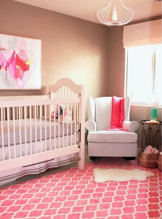 Dormitorios de bebé en rosa y marrón - Ideas para decorar dormitorios
