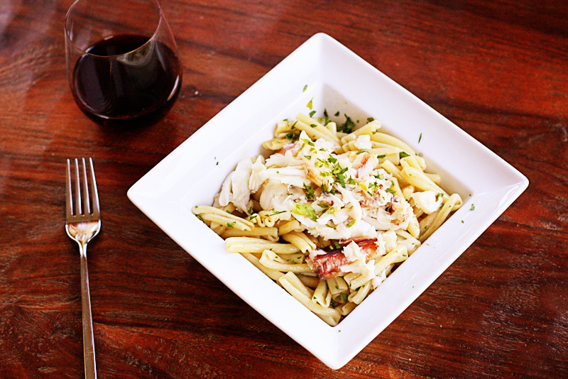 pasta with lemon browned butter & fresh dungeness crab Sweet Anna's