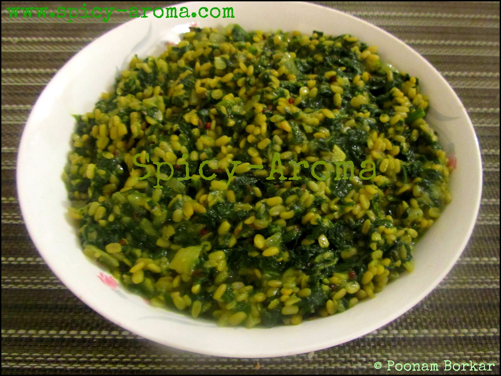 Palak Moong Dal Sabzi SpicyAroma