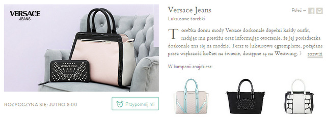 VERSACE JEANS torebki torby na WESTWING