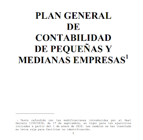Plan General de Contabilidad Pequeñas y Medianas Empresas