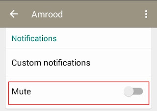 whatsapp mute notifications