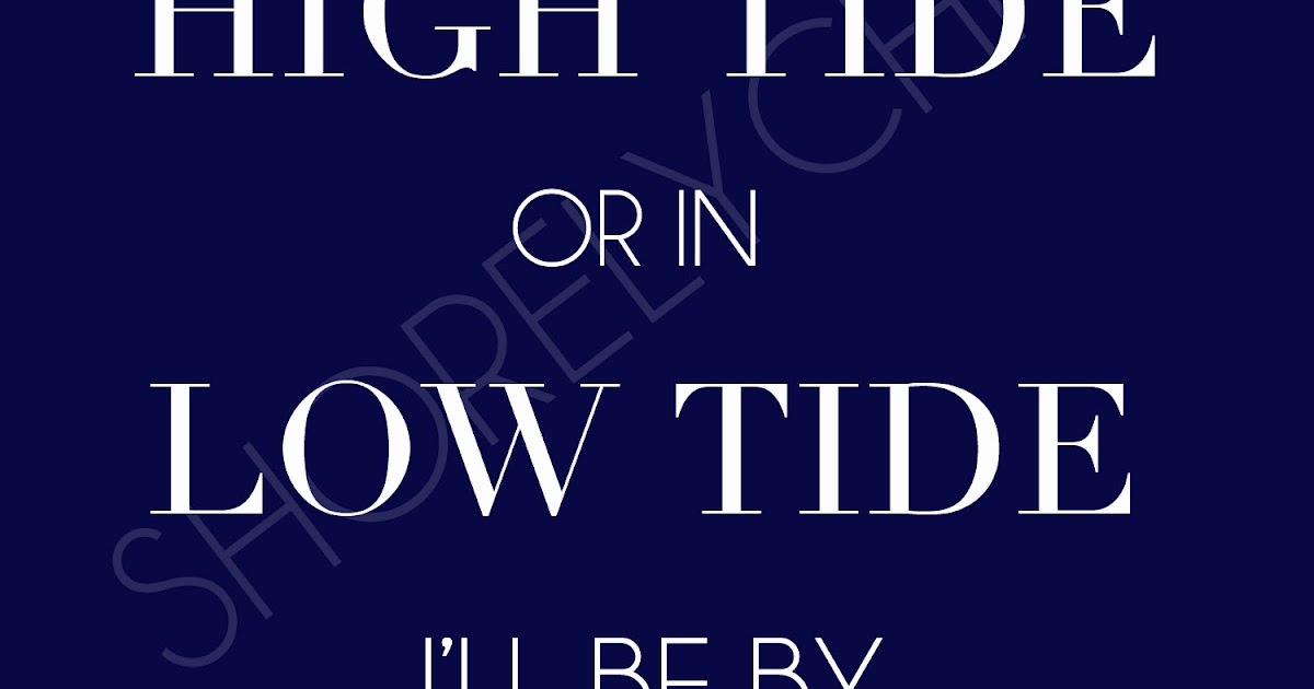 Shorely Chic In Hide Tide or Low Tide...