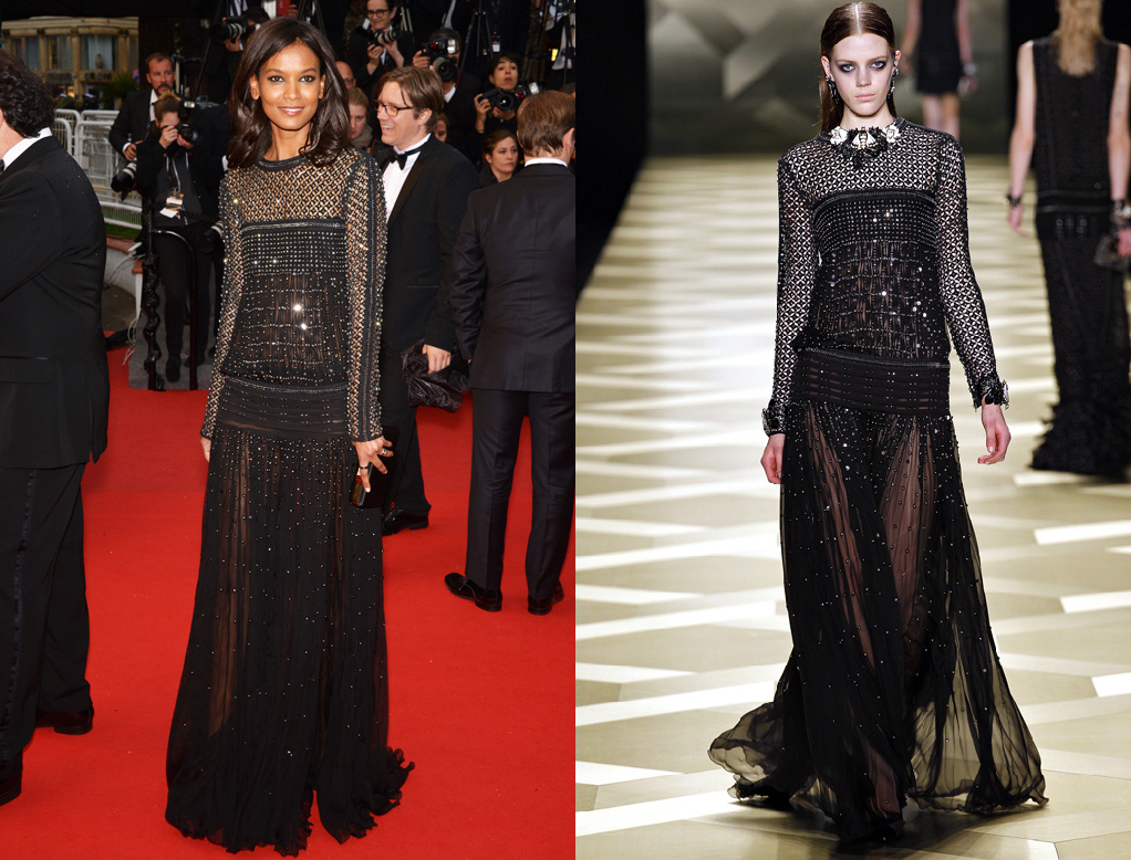 Liya Kebede in Roberto Cavalli (Fall 2013 ) – ‘Jimmy P. (Psychotherapy Of A Plains Indian)’ Cannes Film Festival Premiere