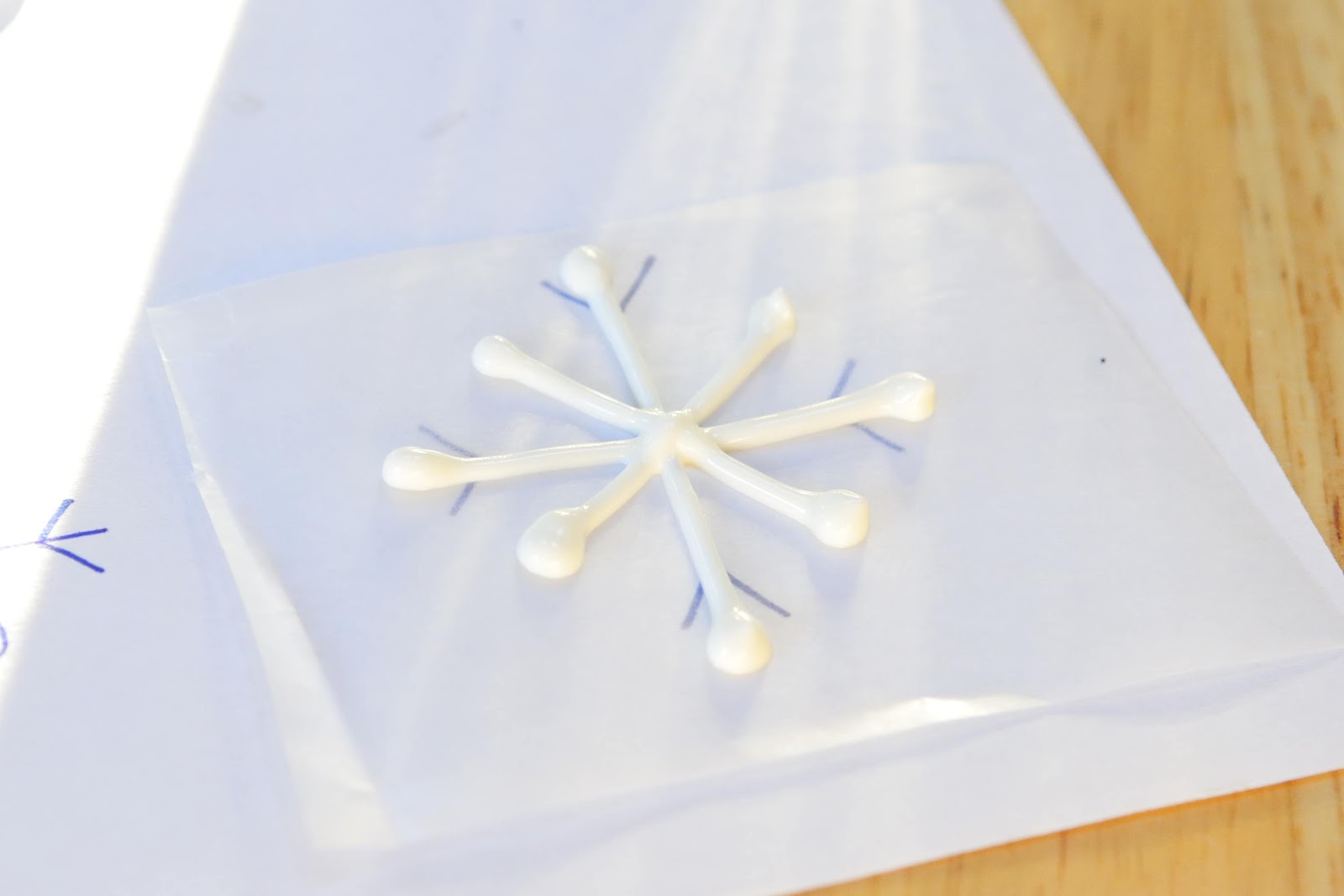 Haniela's Piped White Chocolate Snowflakes