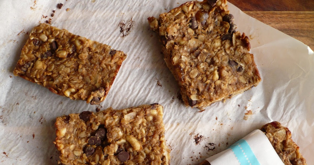 sweet miscellany Peanut Butter Banana Granola Bars