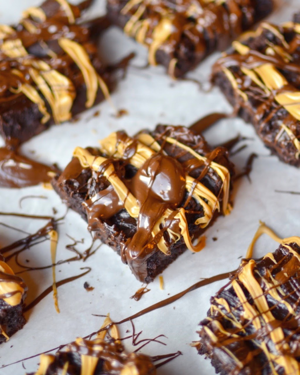 Yammie's Glutenfreedom Peanut Butter Brownies {NO Flour, Butter, or