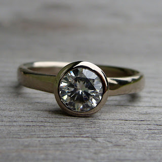 moissanite solitaire ring