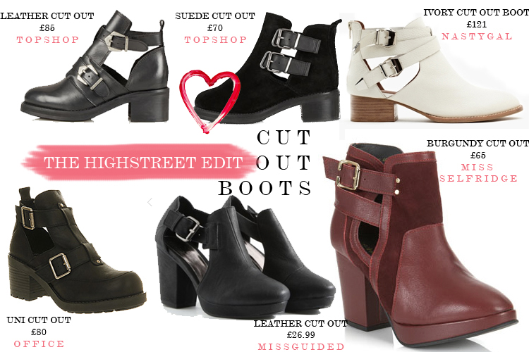 cut out flat boots