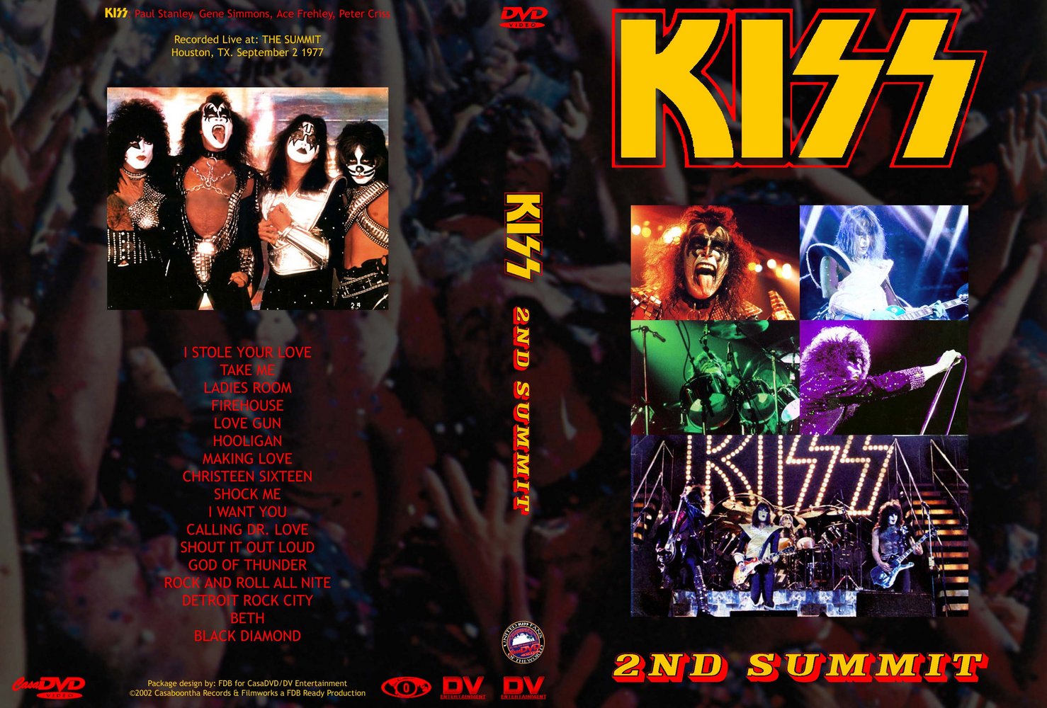 BANCA DO ROCK Rock Concert DVD 2051 DVD KISS 1977 BOOTLEG