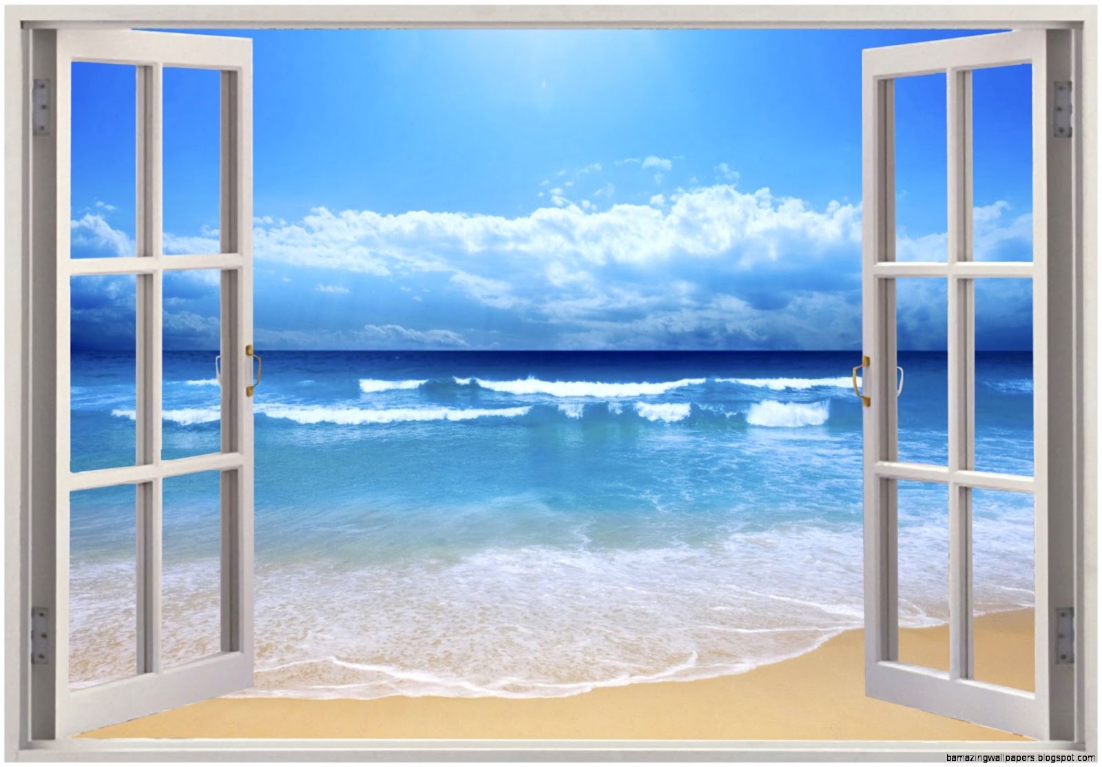 Beach Window Views Wall Murals Beach Window Views Wall Murals