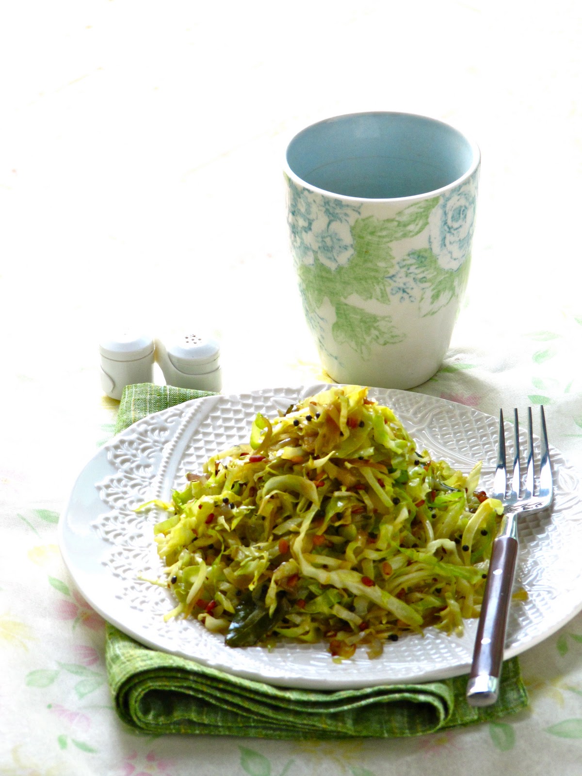 Plateful Cabbage Stirfry — Cabbage Upperi