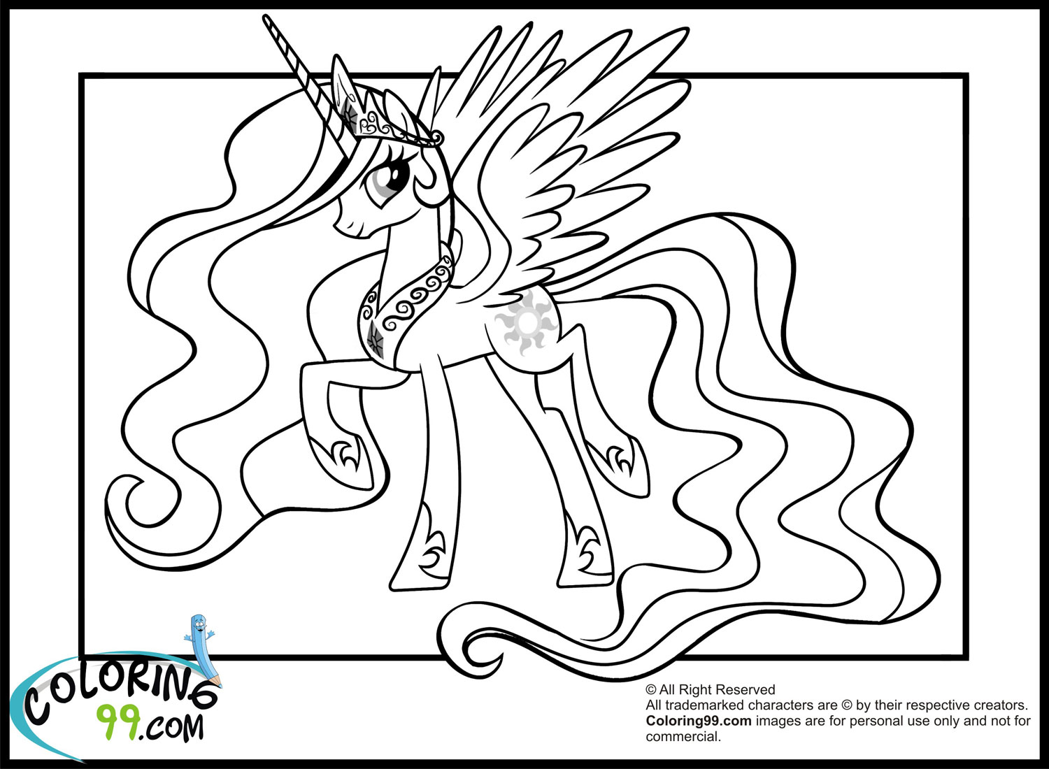 My Little Pony Coloriage Princesse Celestia