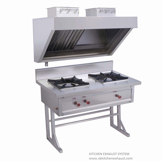 Kitchen Exhaust System With Ss Hood And Gi Hood With Ducting Works