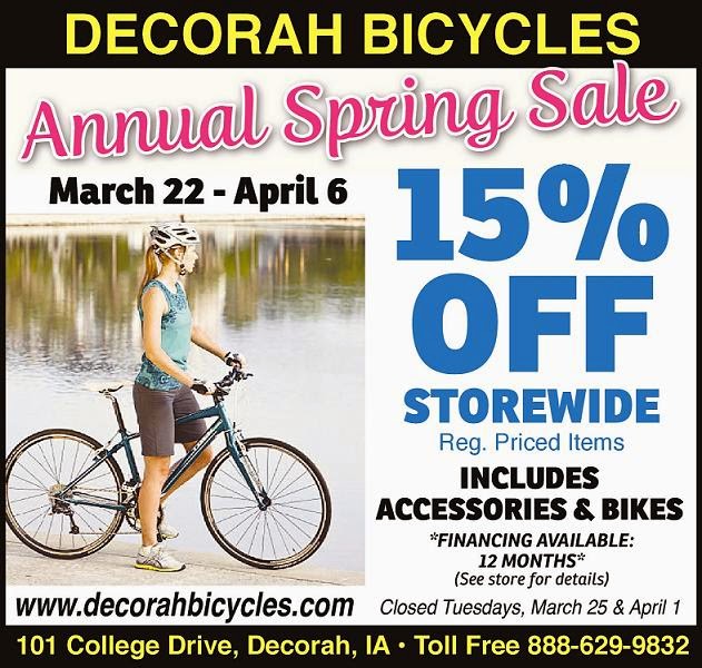 Decorah Bicycles Spring is here and so is our Spring Sale!