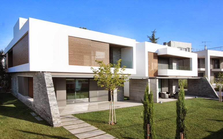 Diseño de dos casas modernas en un sólo terreno, planos y diseño