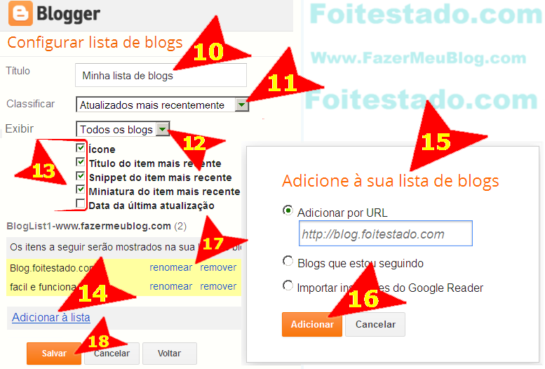 Adicionar sites preferidos em blogs do blogger Adicionar sites preferidos em blogspot do blogger com nova interface atualizada