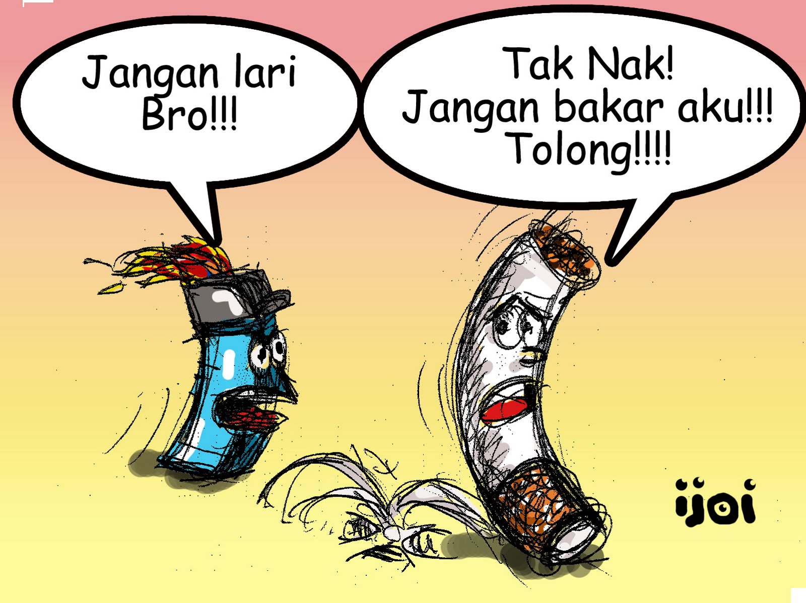 BERMULANYA DISINI GAMBAR KARTUN TENTANG BAHAYA ROKOK