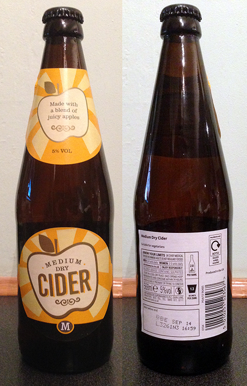 Cider Pages Morrisons Medium Dry Cider