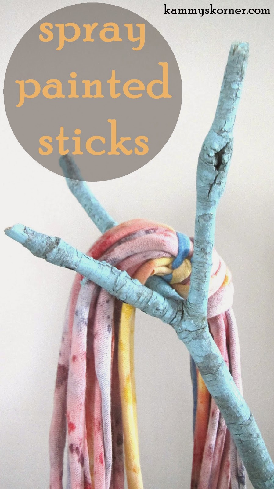 Kammy's Korner Spray Painted Sticks {Craft Show Display}