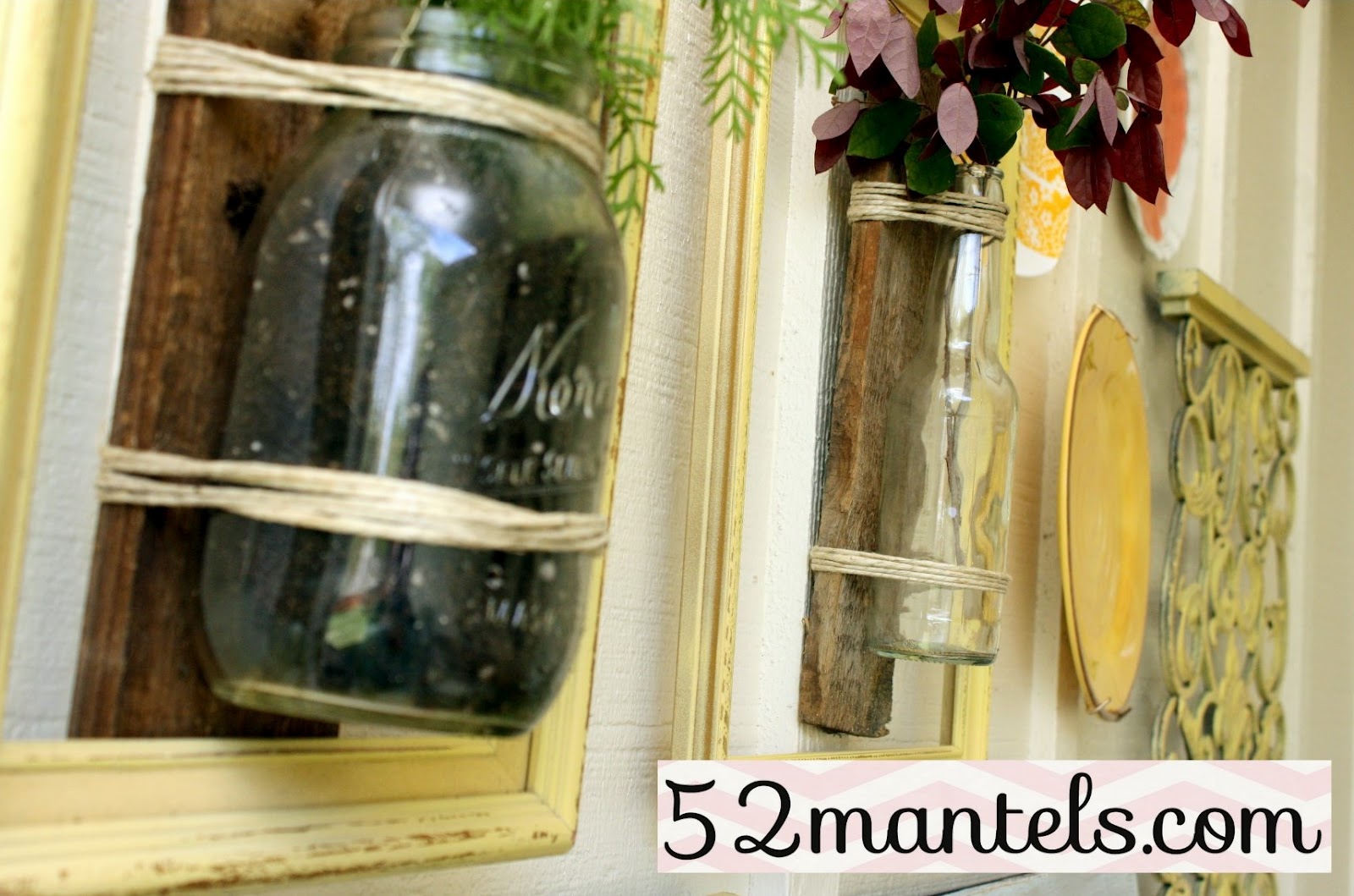 52 Mantels Recycled Glass Vases {Tutorial}