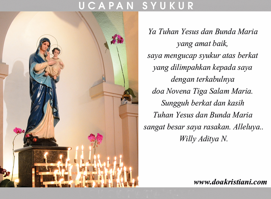 Ucapan Syukur Terkabulnya Doa Novena Tiga Salam Maria Doa Kristiani Ucapan Syukur Terkabulnya Doa Novena Tiga Salam Maria Doa Kristiani