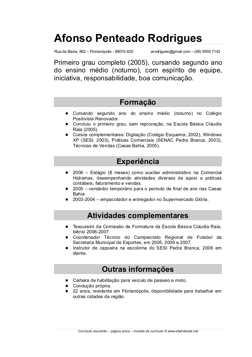 Formato Para Curriculum