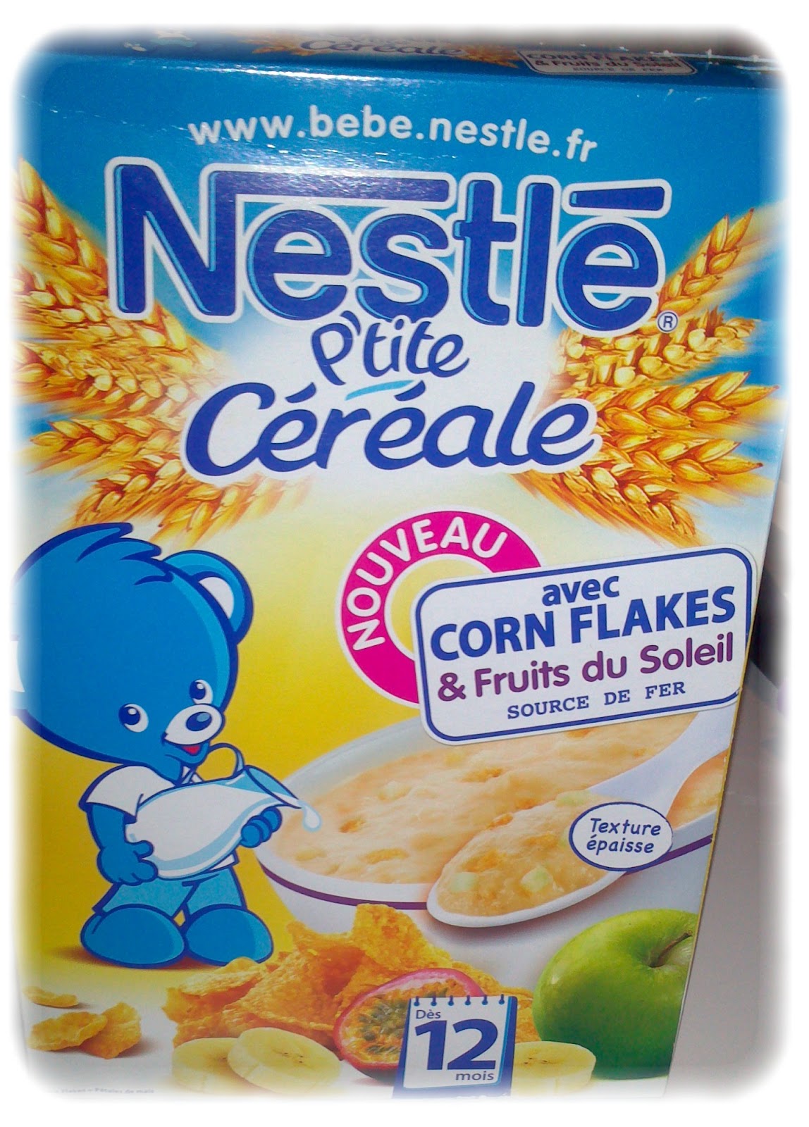 Nos Caprices de Filles Bébé a testé Nestlé p'tite céréale corn