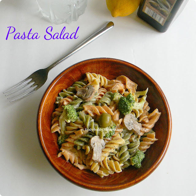 Pasta Salad with low fat 1000 Island Dressing