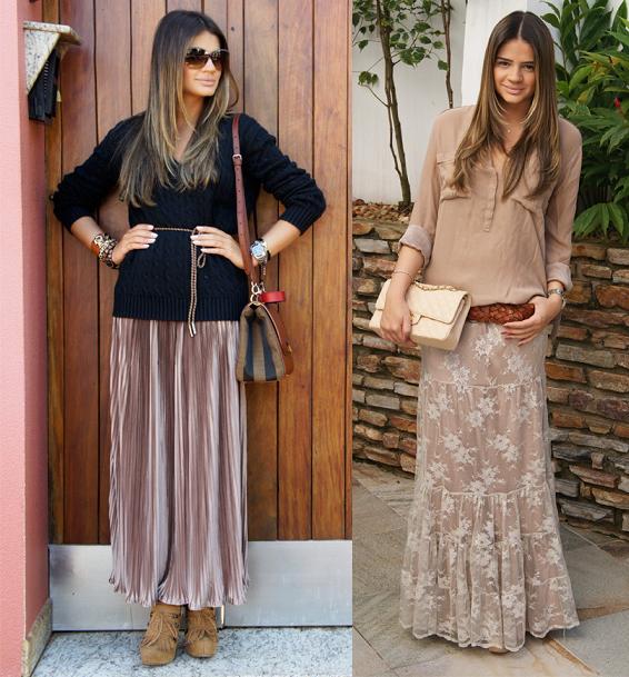 saia longa com anabela