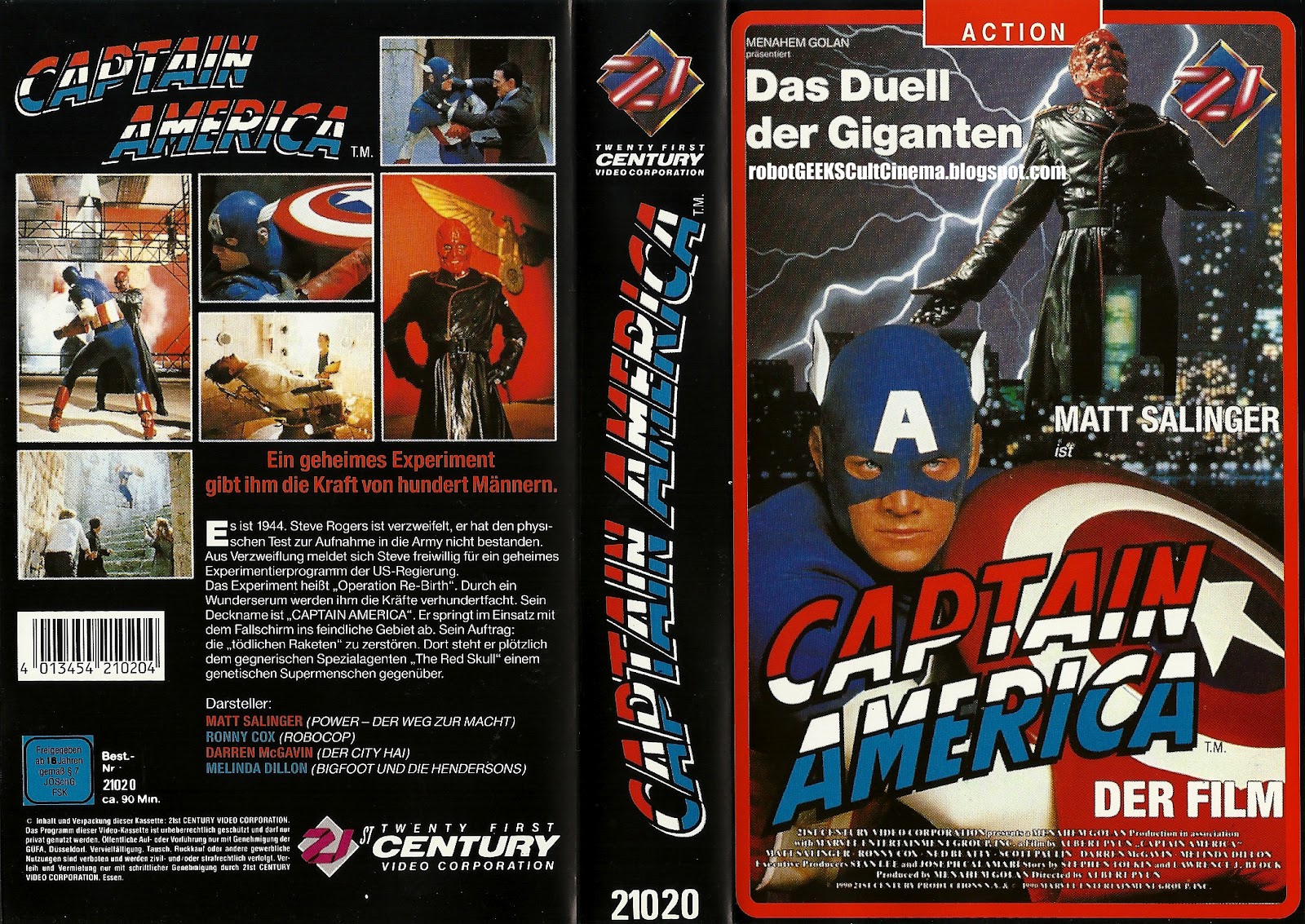 ältere Marvelcomic Filme Captain+America+German+VHS+Cover+1