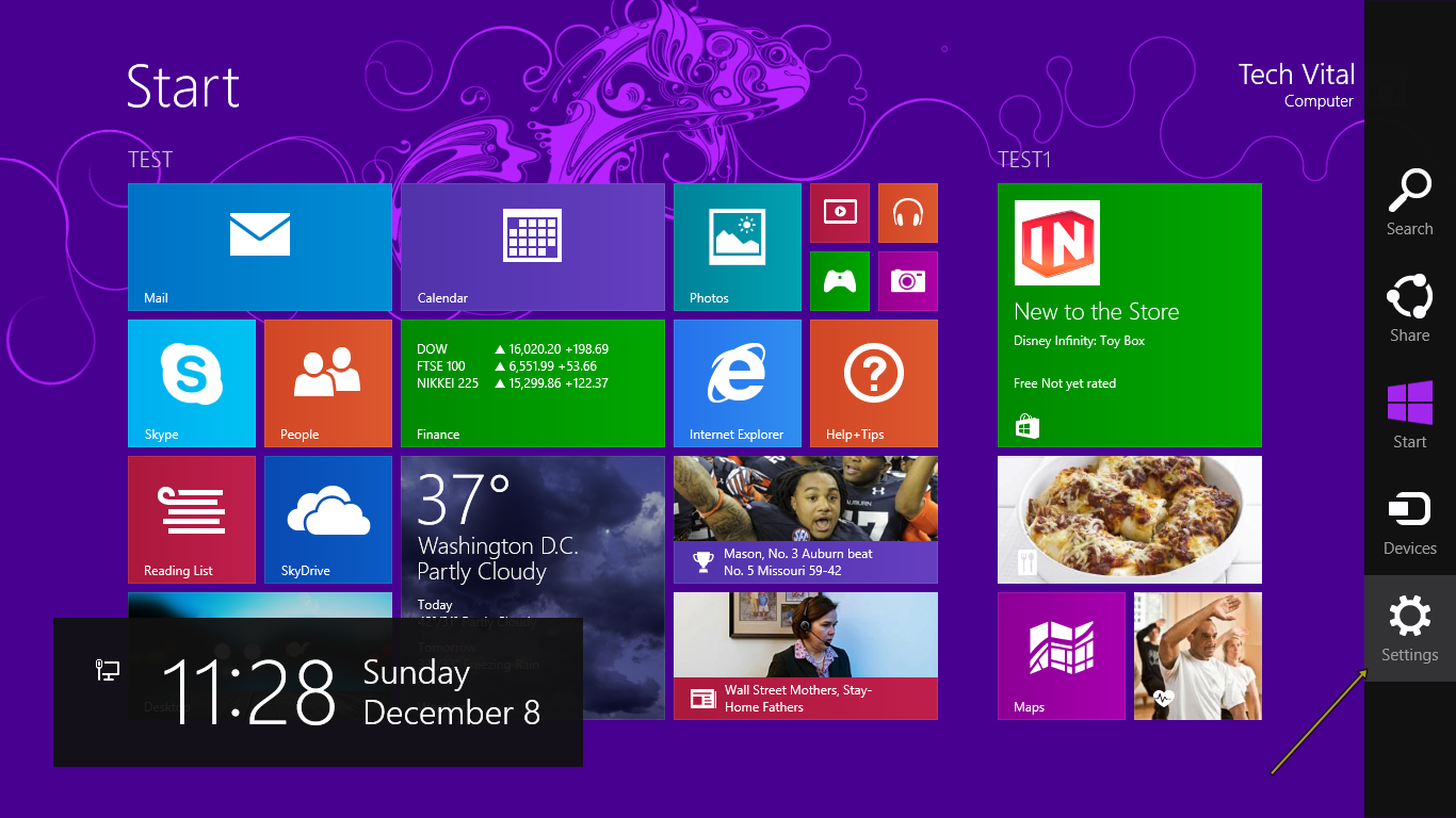 How To Change Windows 8.1 Start Background using Wallpaper TechVital