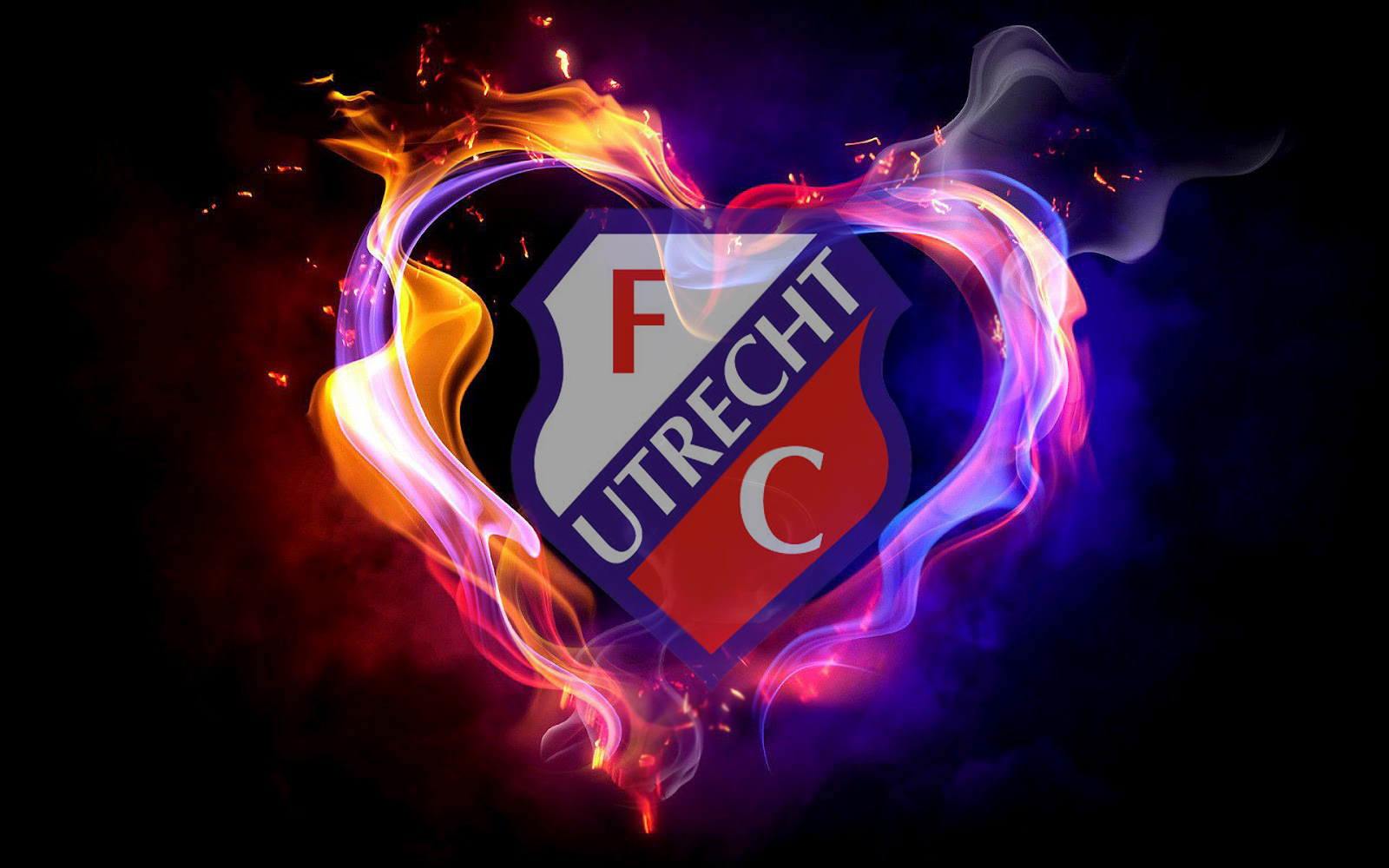 FC Utrecht wallpaper met vuur | Mooie Leuke Achtergronden Voor Je