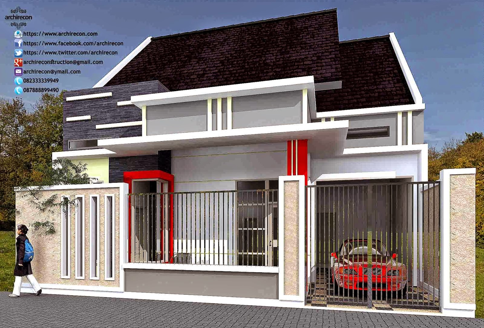 Tampak Depan Rumah Minimalis - 0823.3333.9949