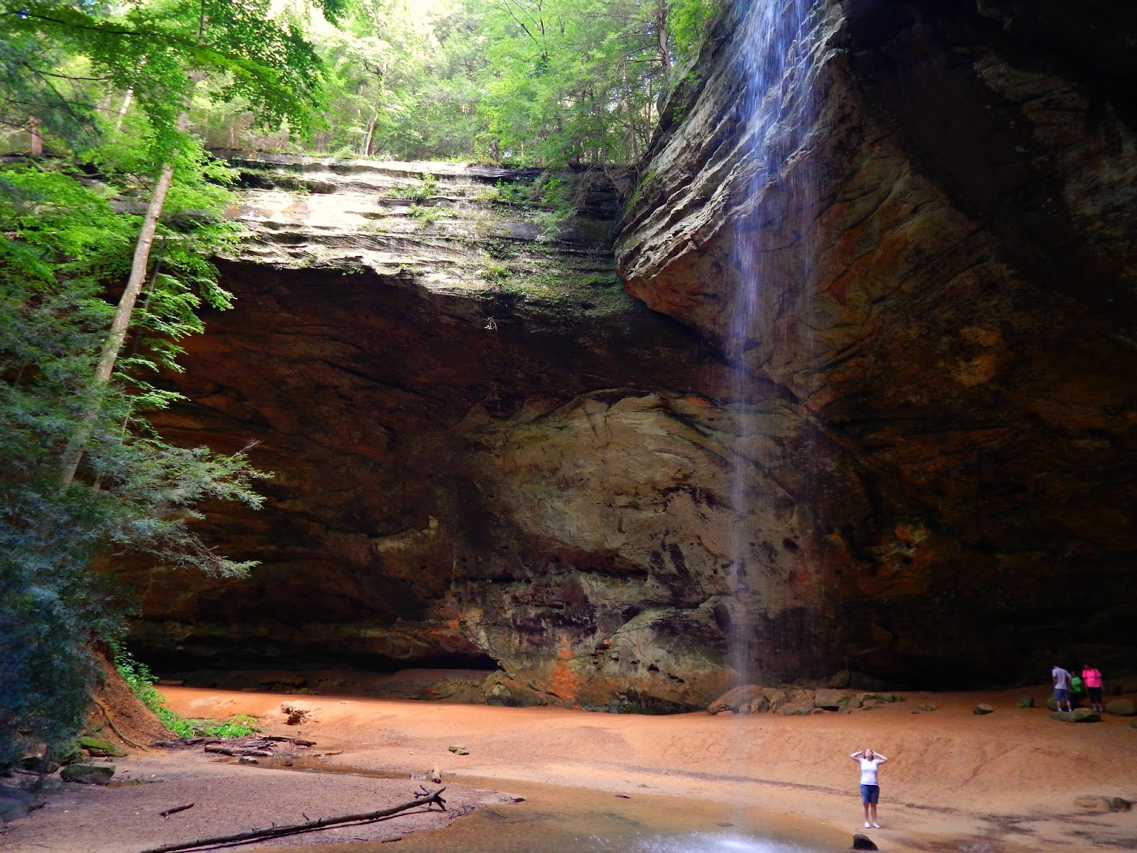 Ash Cave Quintessential Hocking Hills Beauty Sand and Snow