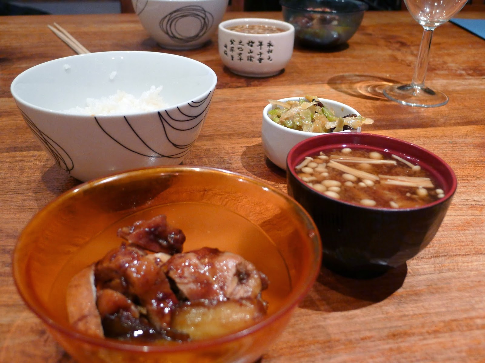 Culinary Adventures in London Chicken Teriyaki & Miso Soup