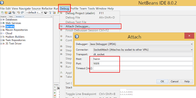 NetBeans Attach debug remote server