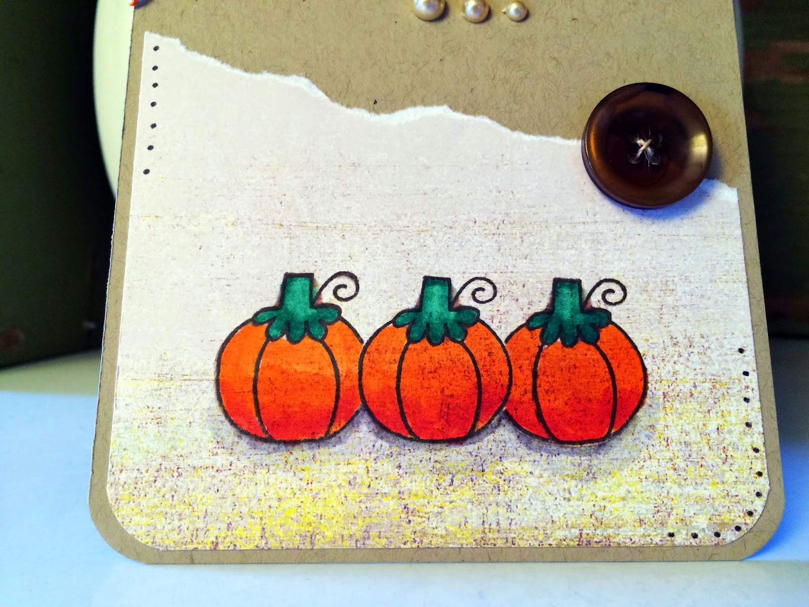 Scrappin' with DeeDee Three Little Stamped Pumpkins