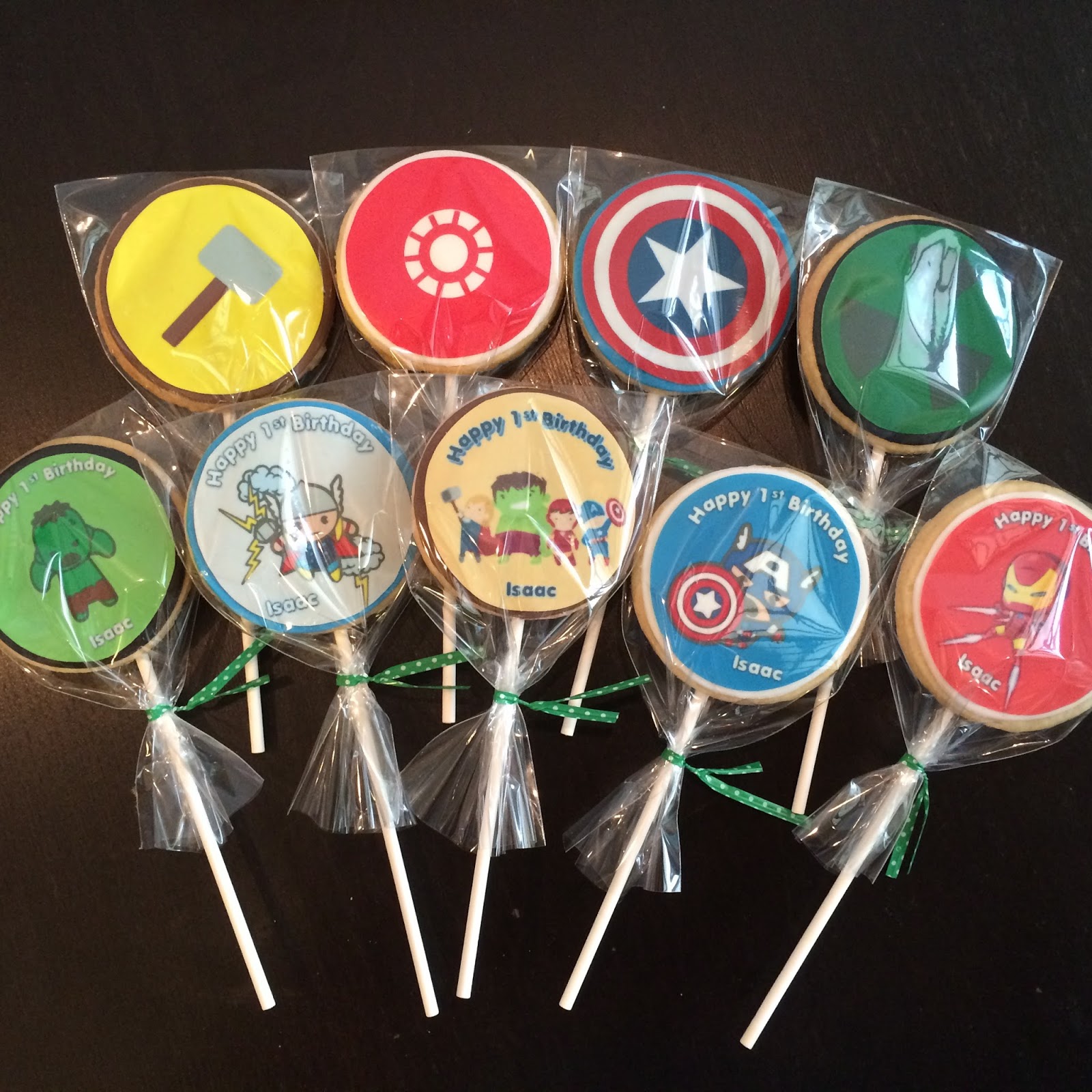 Baby Avengers Cookie Pops Crissa S Cake Corner