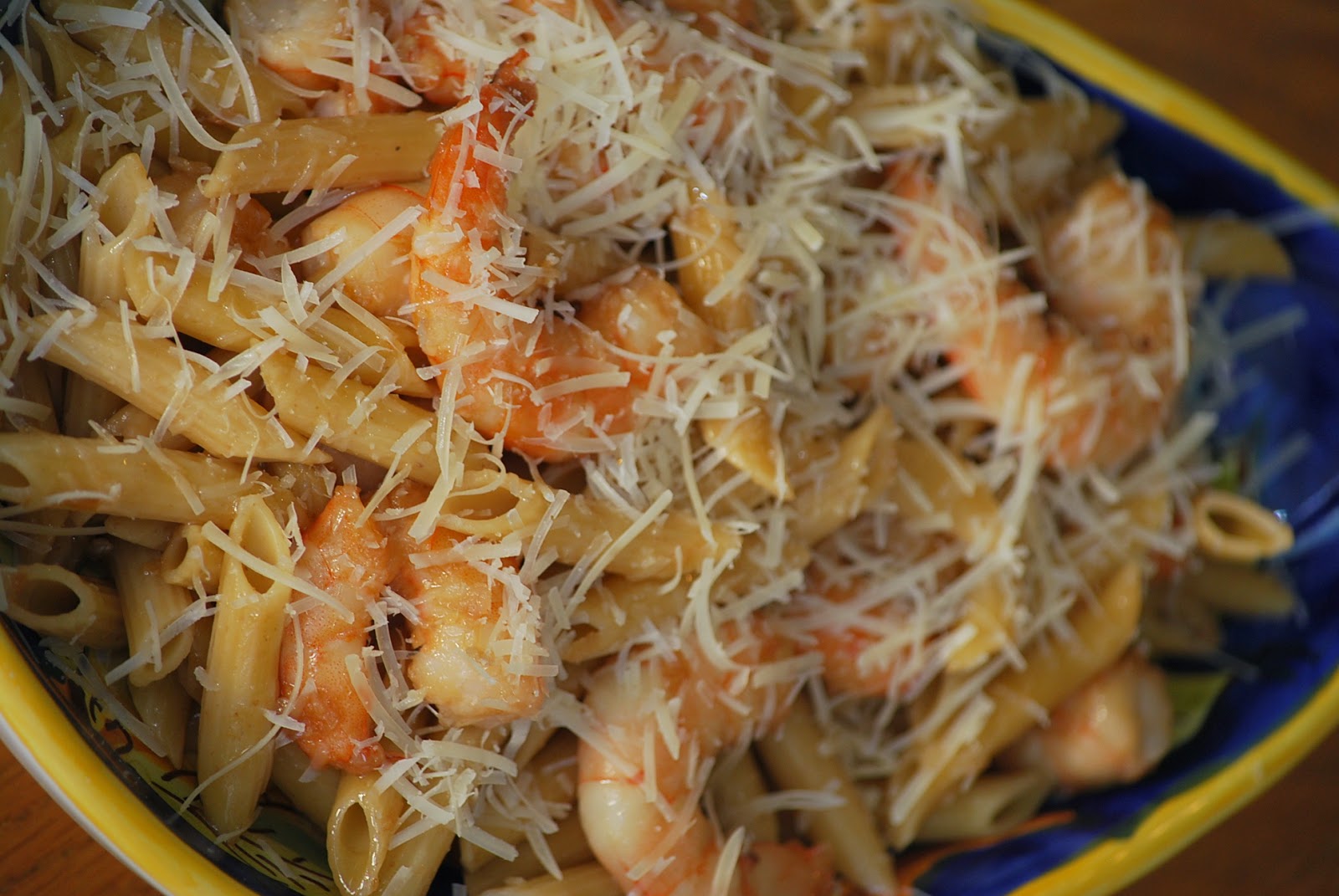 My story in recipes Spicy Parmesan Shrimp Pasta
