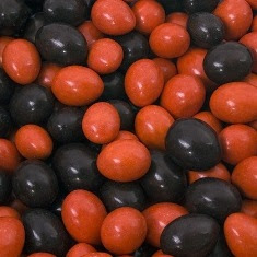 Halloween Jordan Almonds: Orange Black Chocolate Covered Jordan Almonds Party Favors: Halloween, Wedding, Trick Treat Candy Fancy Favor